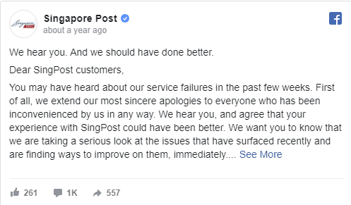 singapore post social media turns bad
