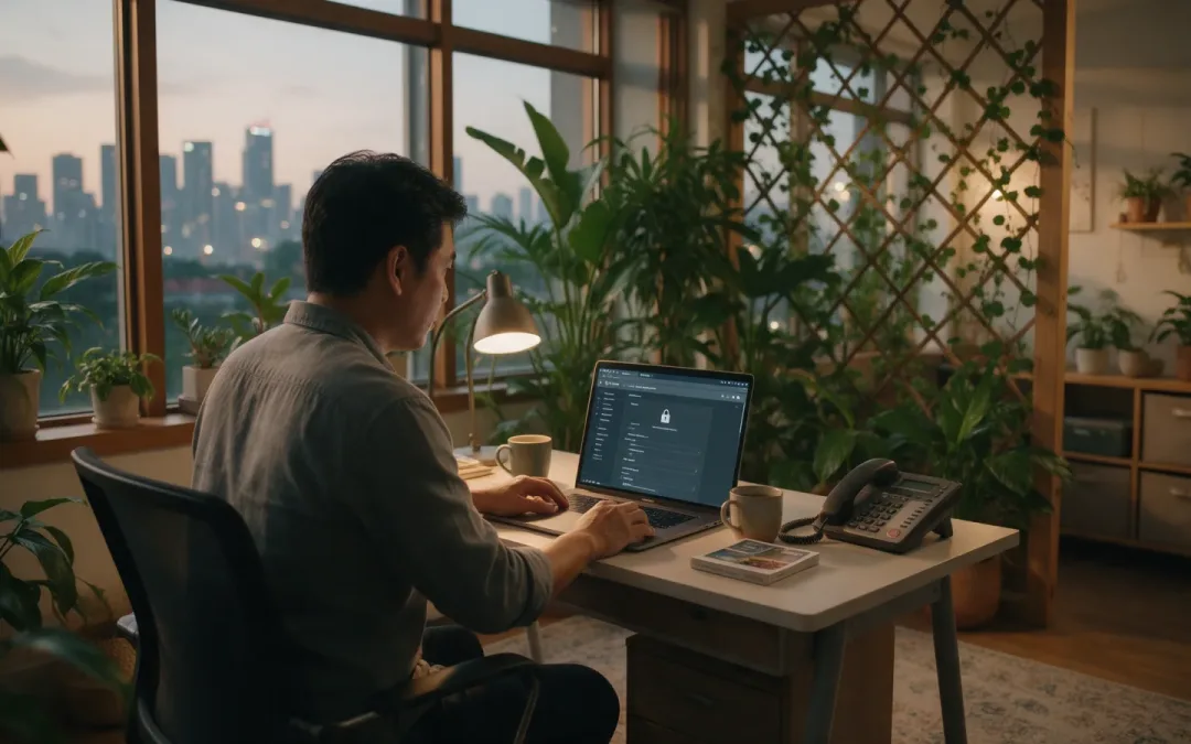 PHP2Shell: How to Check Your PHP Version and Confirm Your Website Is Patched 1 Singapore business owner checking website server settings on a laptop to confirm PHP is patched